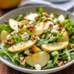 Birne und Rucola Salat mit Honig Vinaigrette