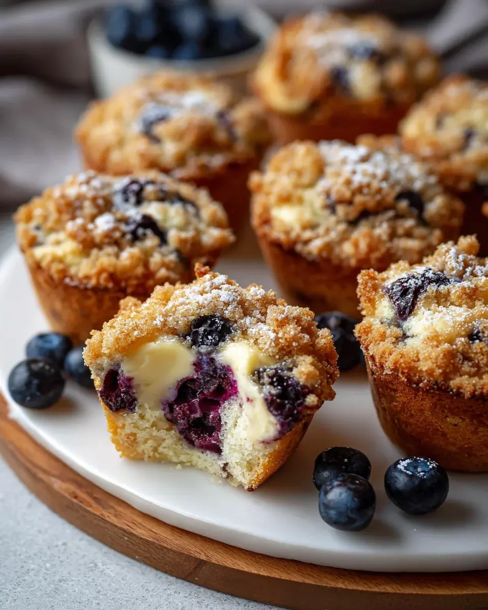 Blaubeer Cheesecake Muffins Rezept