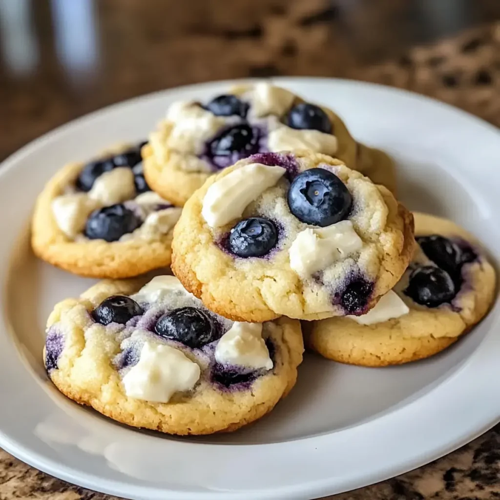Blaubeeren-Käsekuchen-Kekse