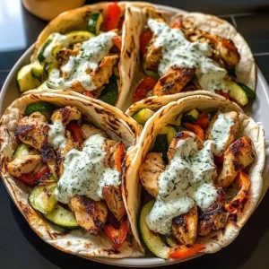 Blechpfannen-Hühnchen-Pitas mit Kräuter-Ranch