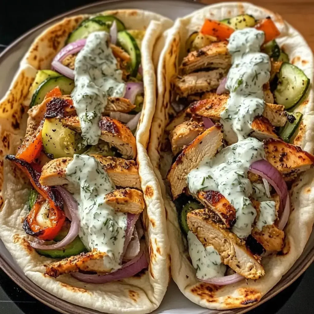 Blechpfannen Hühnchen Pitas Kräuter Ranch