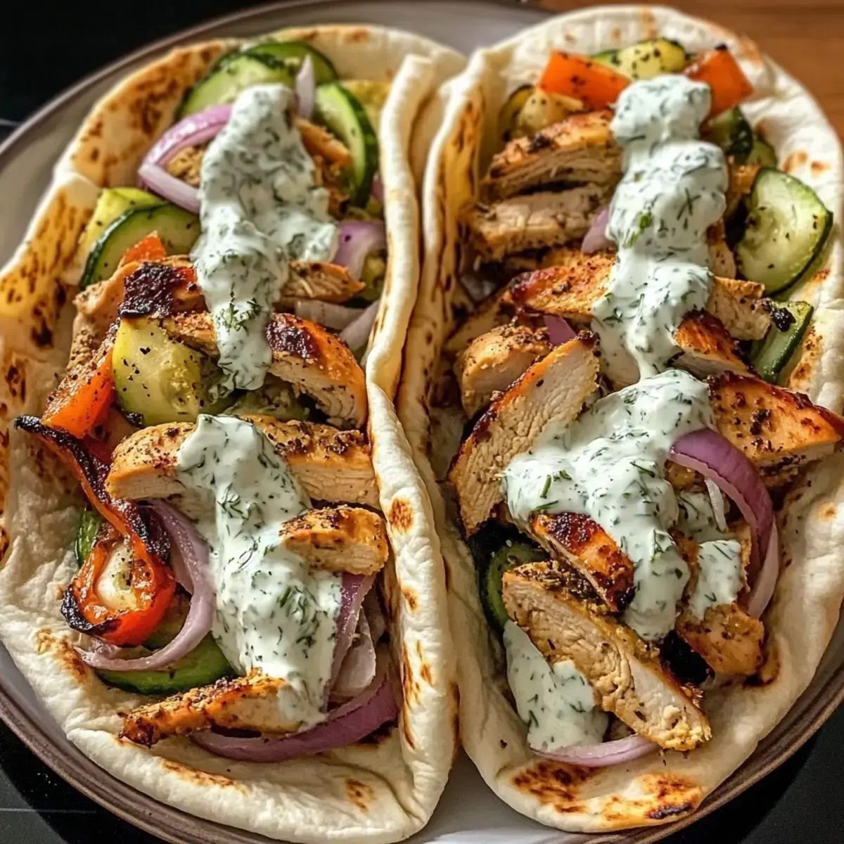 Blechpfannen Hühnchen Pitas Kräuter Ranch