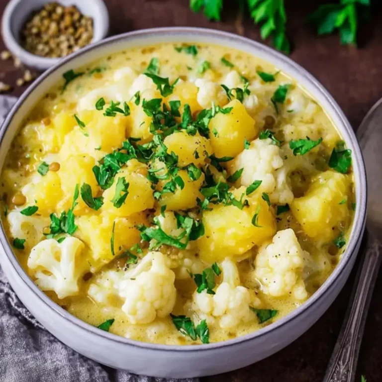 Blumenkohl Kartoffel Curry mit Linsen