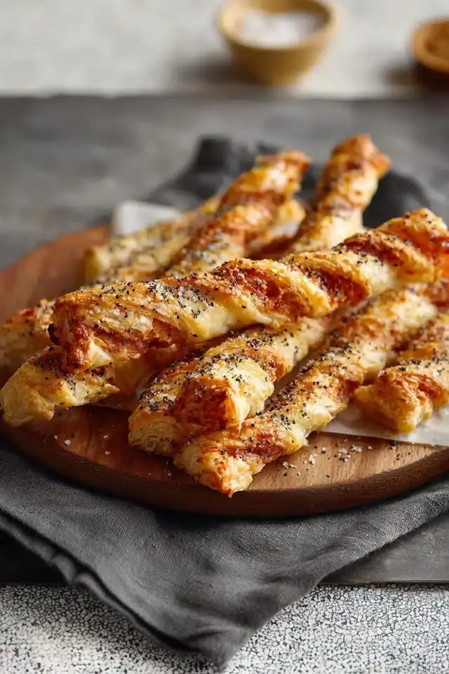 Blätterteigstangen herzhaft