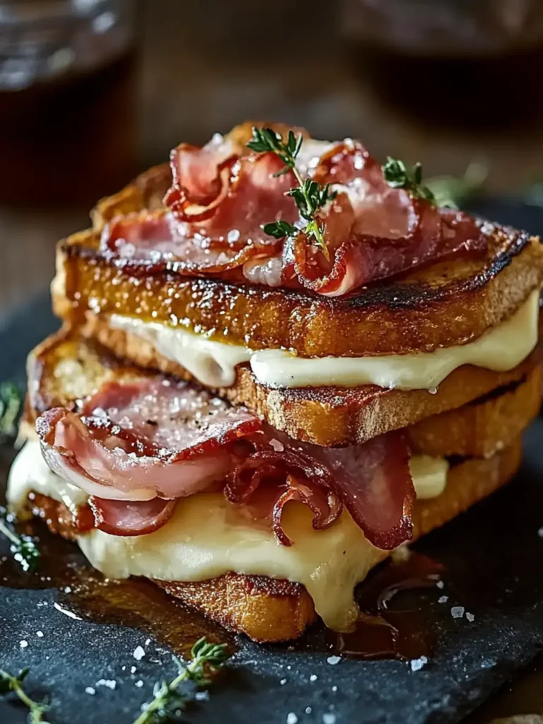Bourbon-Made-Bacon gefüllter französischer Toast