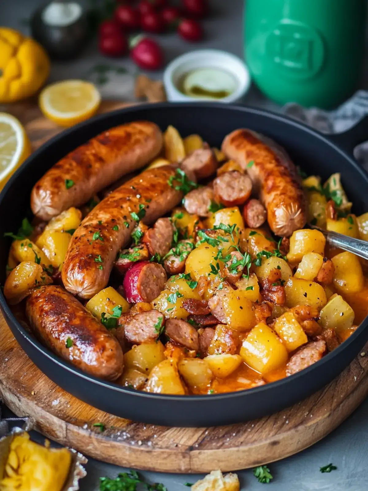 Bratwurst-Kartoffel-Gulasch