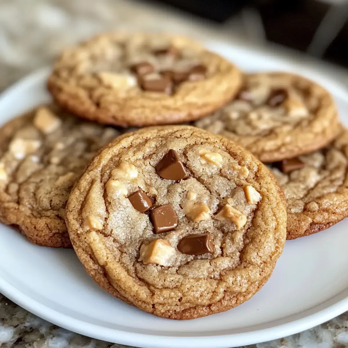 Braune Butter Kaffee Toffee Kekse
