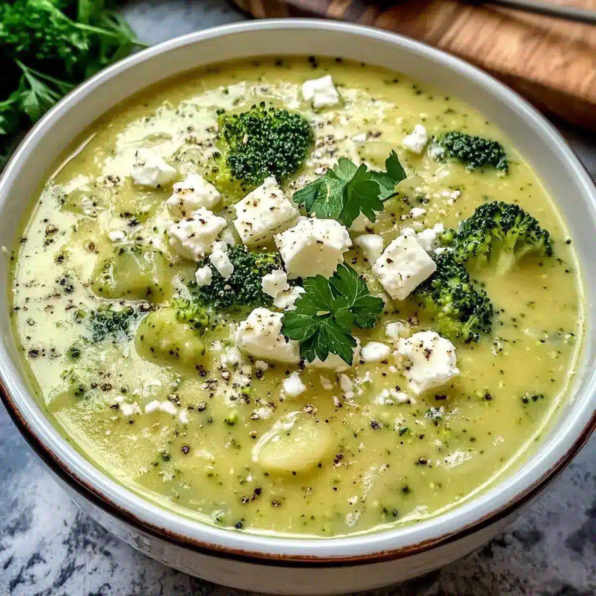 Brokkoli Feta Suppe