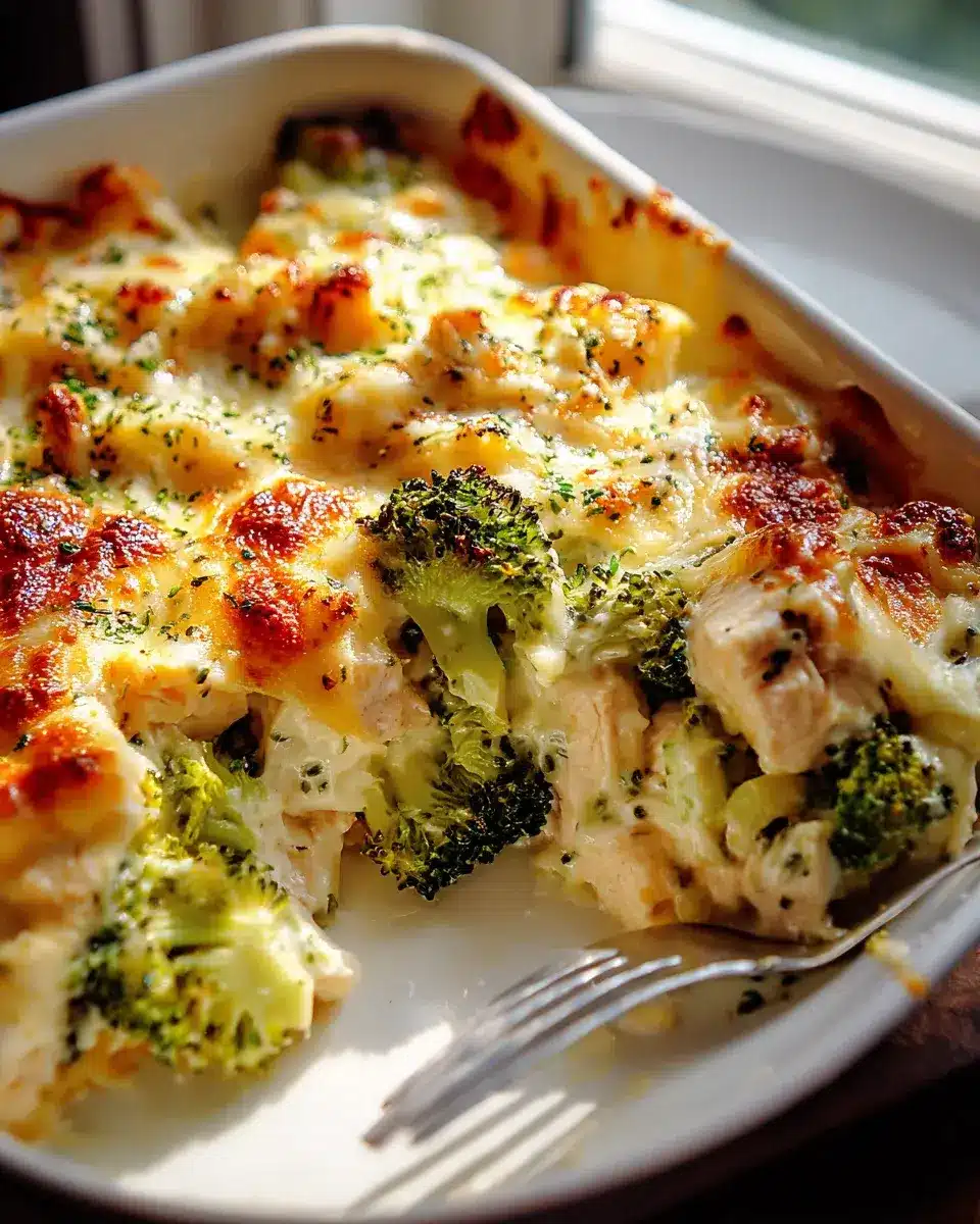 Brokkoli Hähnchen Auflauf Frischkäse Mozzarella