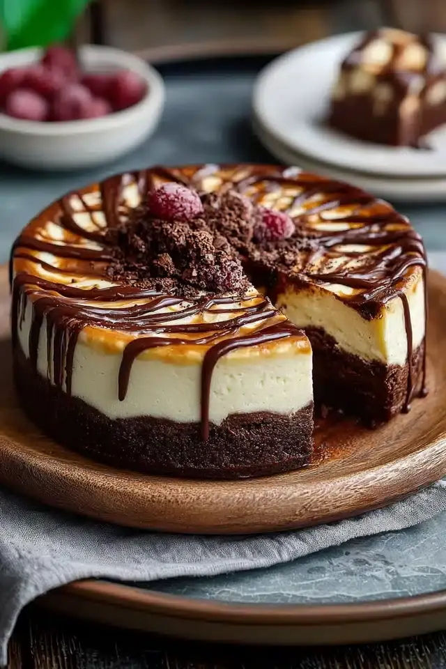 Brownie Käsekuchen Geburtstagstorte