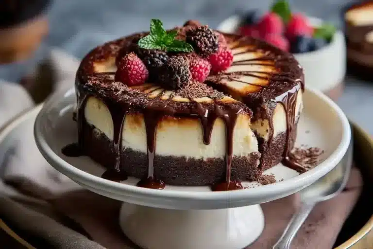 Brownie-Käsekuchen-Geburtstagstorte selber machen