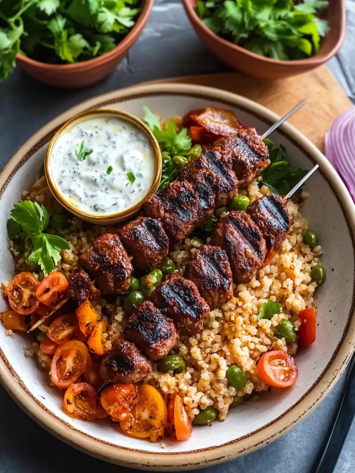 Bulgur Pilaw Adana Kebab