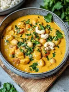 Butterbohnen-Curry mit cremiger Cashewsoße