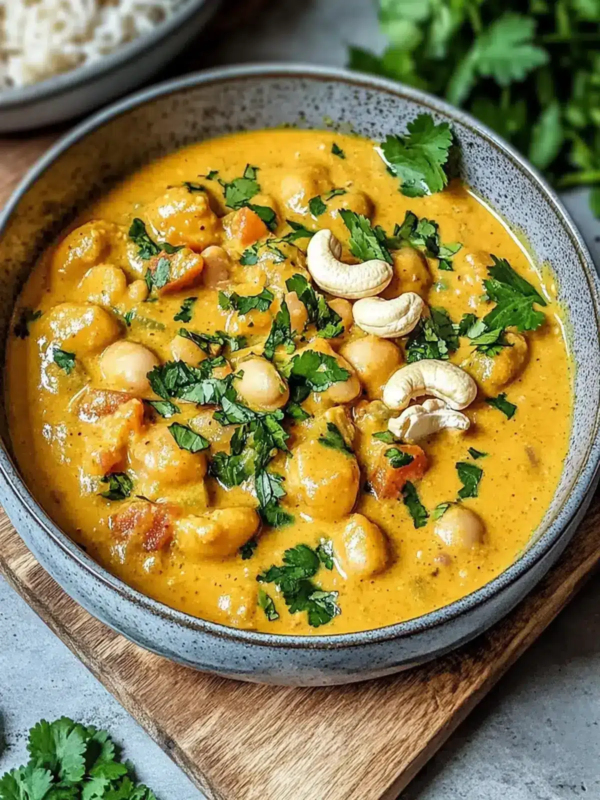 Butterbohnen-Curry cremiger Cashewsoße