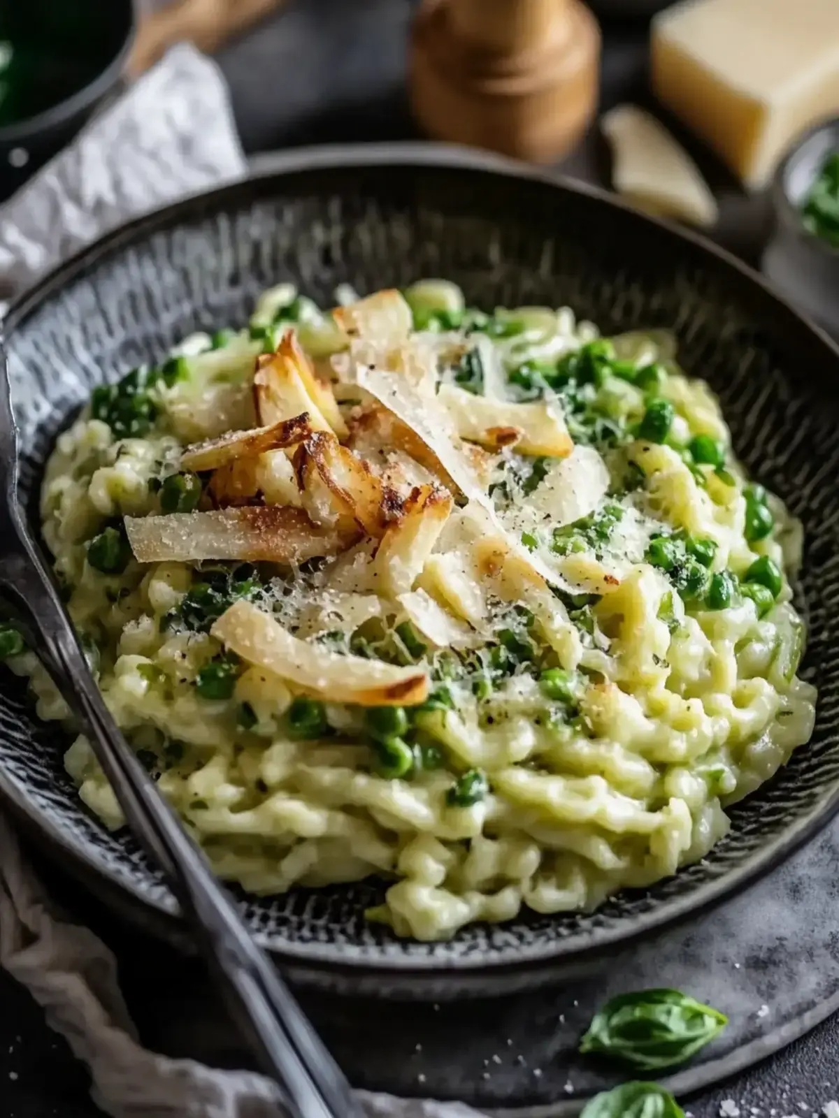 Bärlauch Käse Spätzle mit Röstzwiebeln