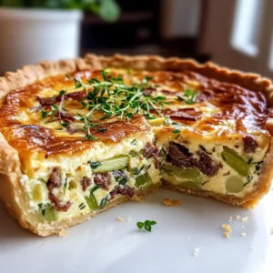 Bärlauch Quiche mit Rindfleisch