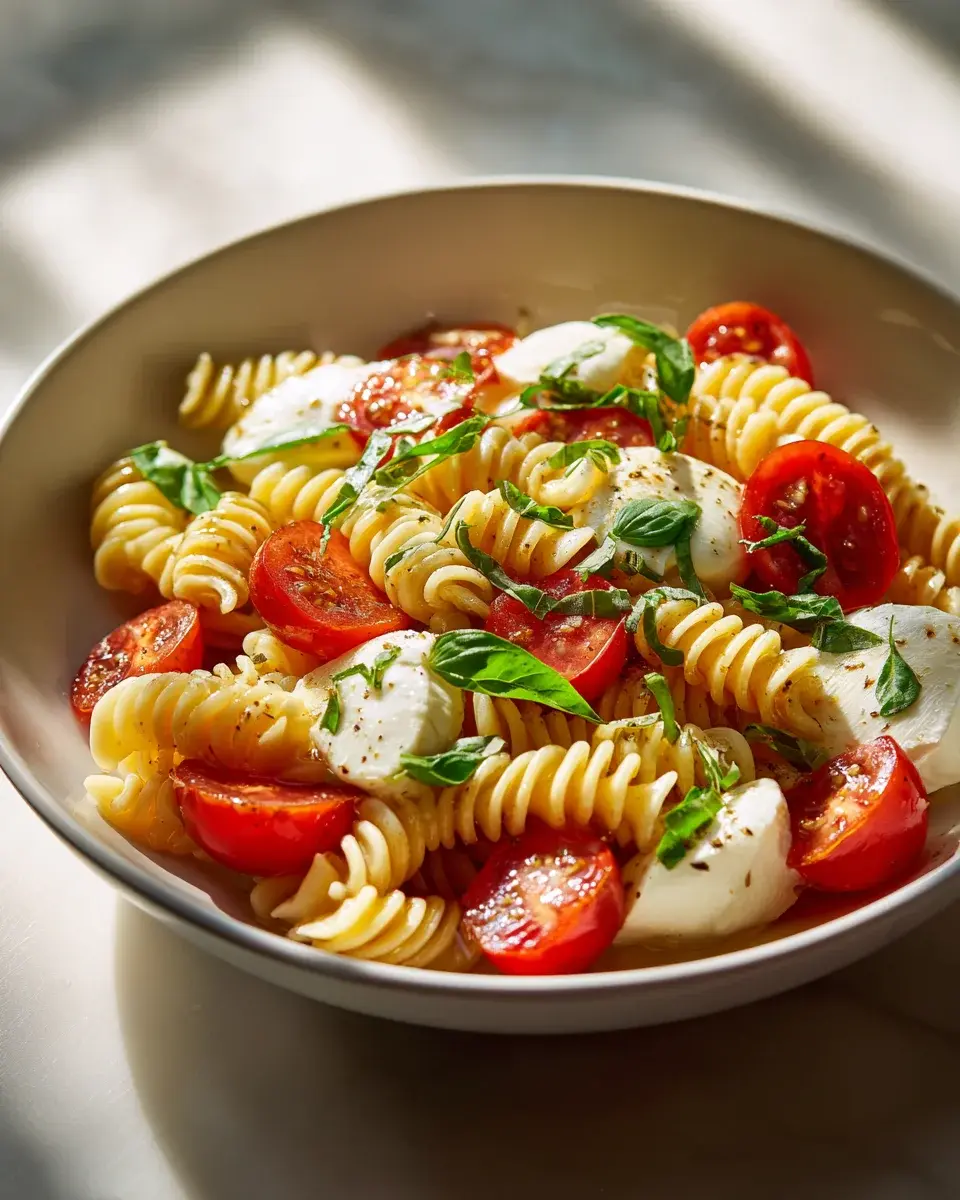 Caprese Mozzarella Summer Pasta