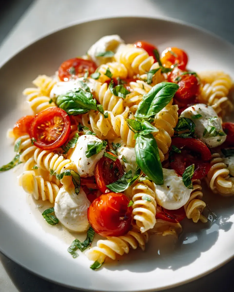 Caprese Mozzarella Summer Pasta