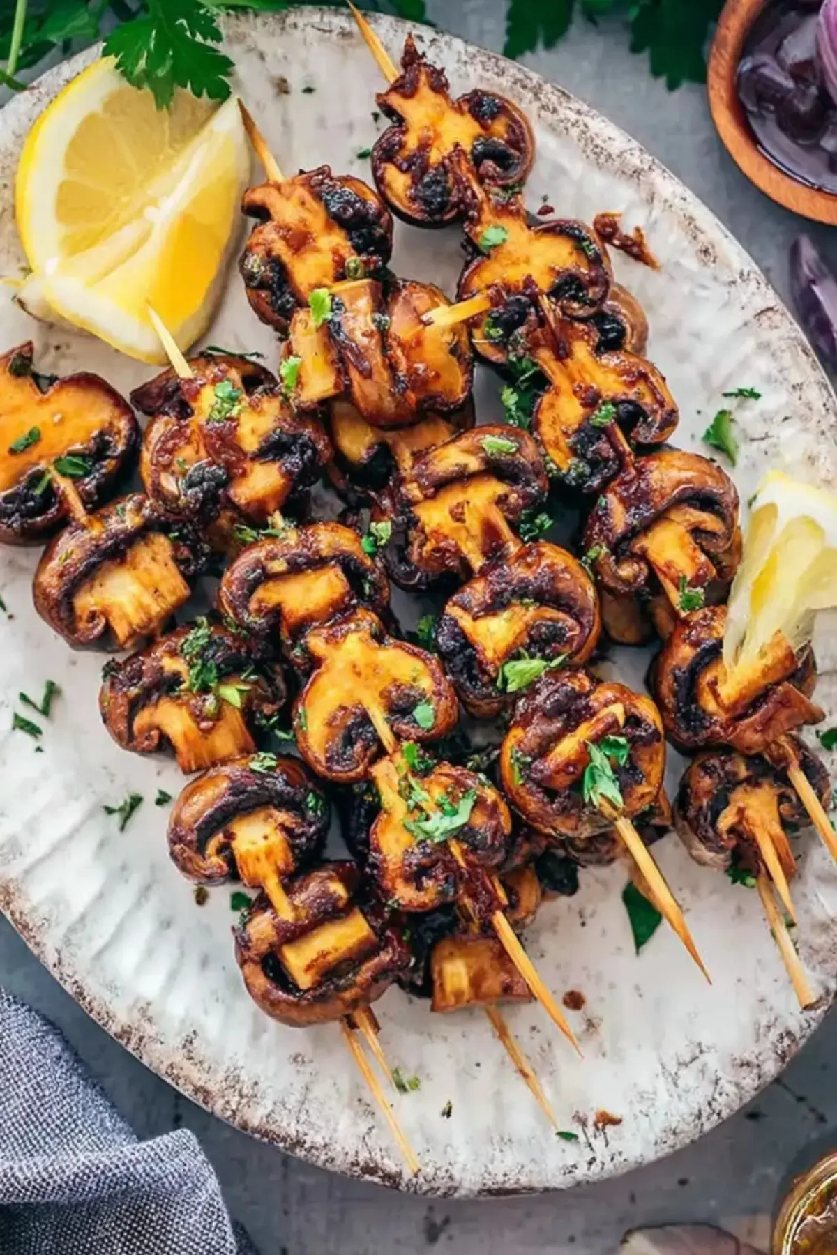 Champignon Spieße Rezept