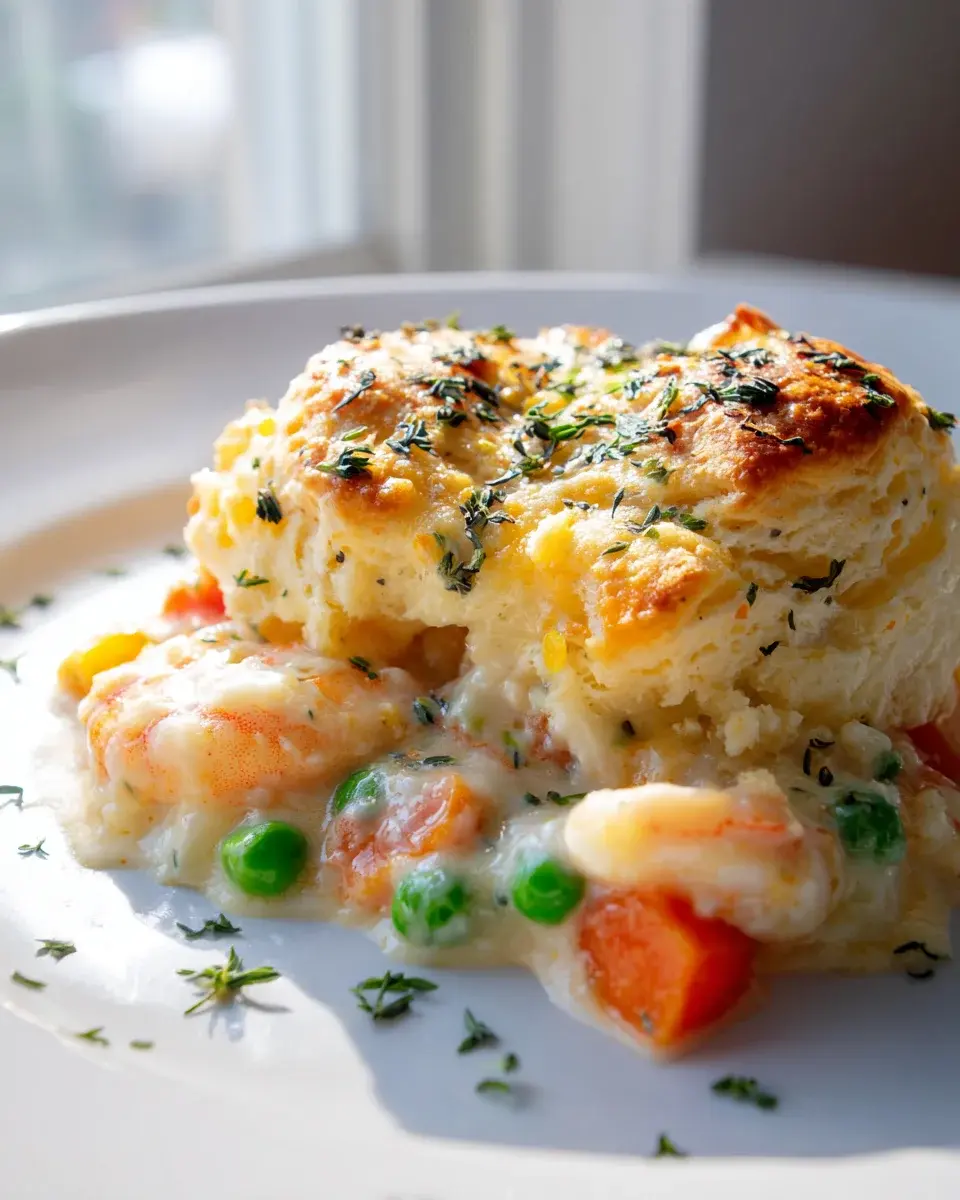 Cheddar Bay Biscuit Seafood Pot Pie