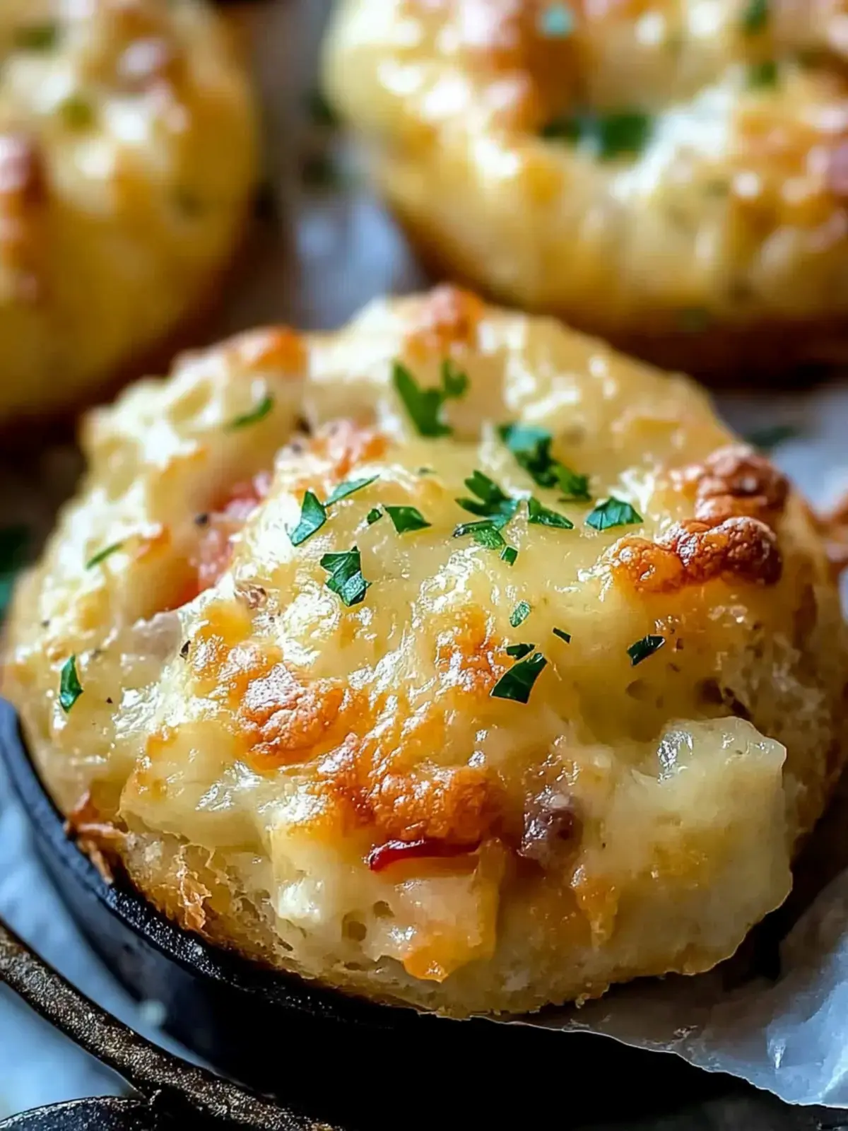 Cheddar-Bay-Biskuit-Meeresfrüchte-Pastete