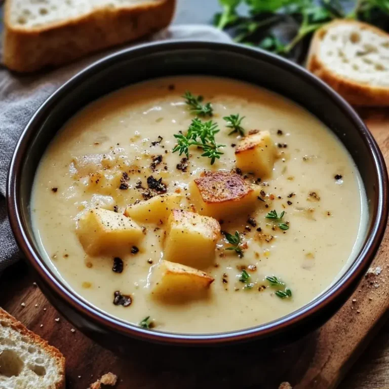 Cheddar-Knoblauch-Kräuter-Kartoffelsuppe Rezept