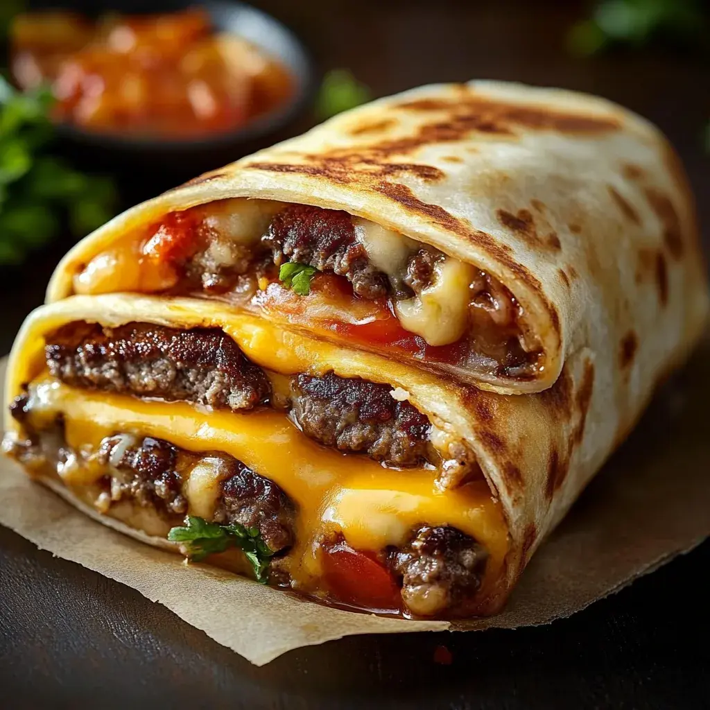 Cheeseburger Wraps Rezept