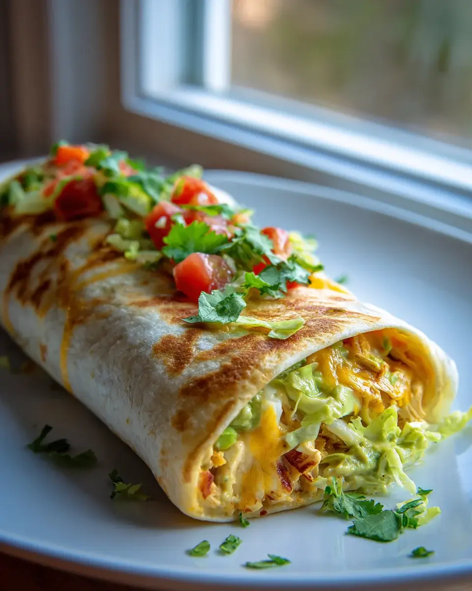 Chicken Avocado Ranch Burritos