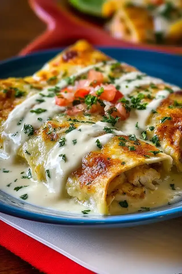 Chicken Enchiladas Sour Cream Sauce