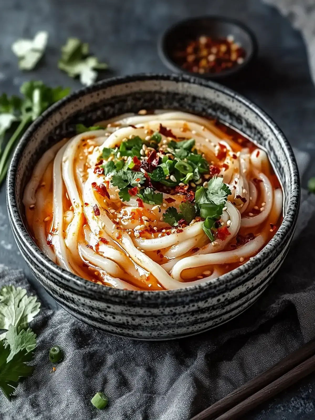 Chili-Öl Udon-Nudeln