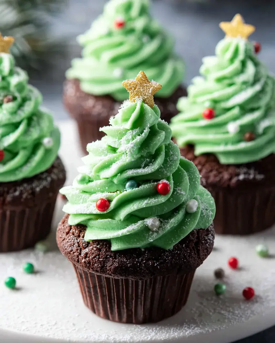 Christmas Tree Cupcakes