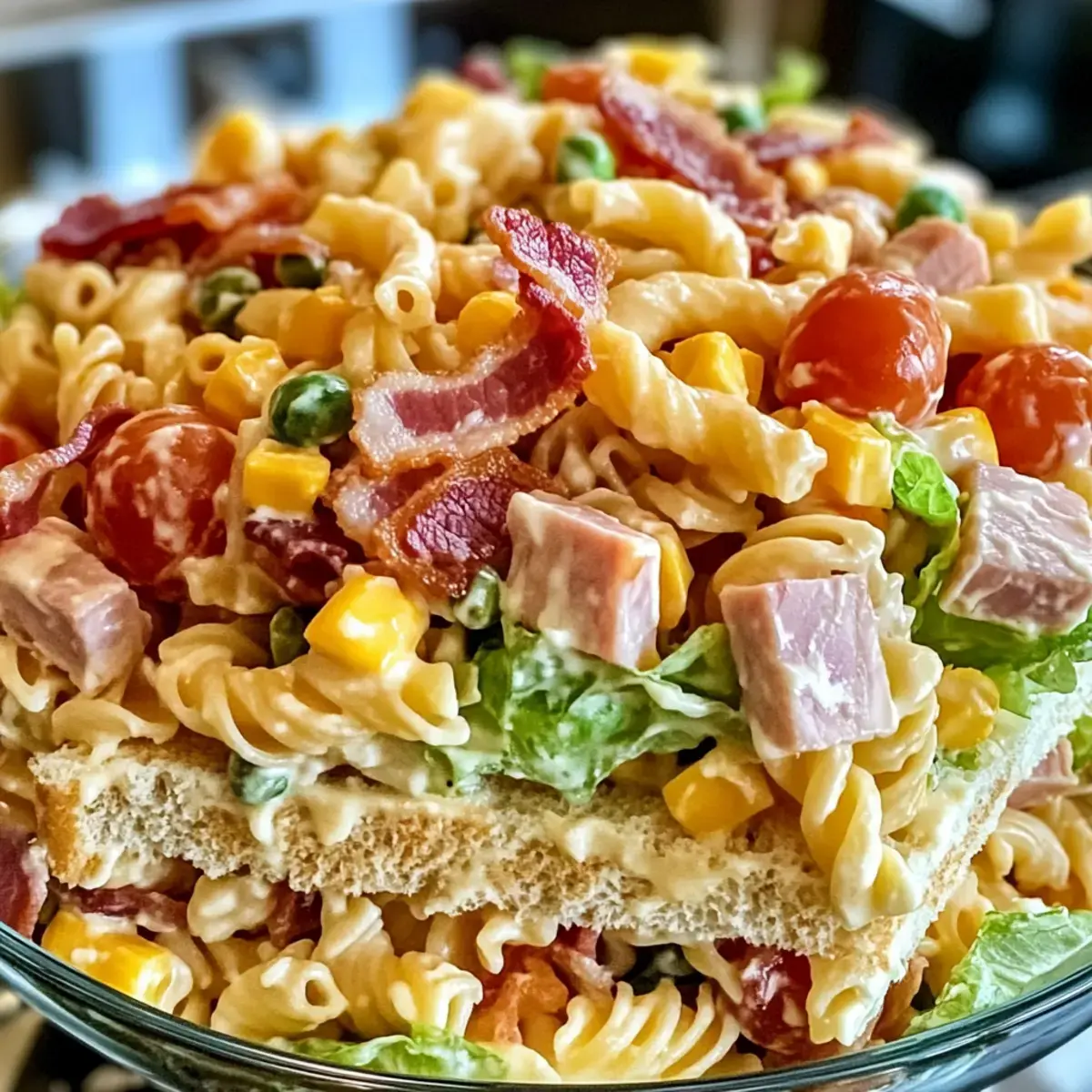Club Sandwich Pasta Salat
