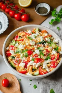 Schneller Couscous Salat mit Feta