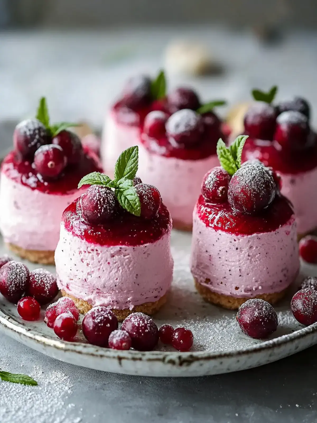 Cranberry-Mousse-Schalen