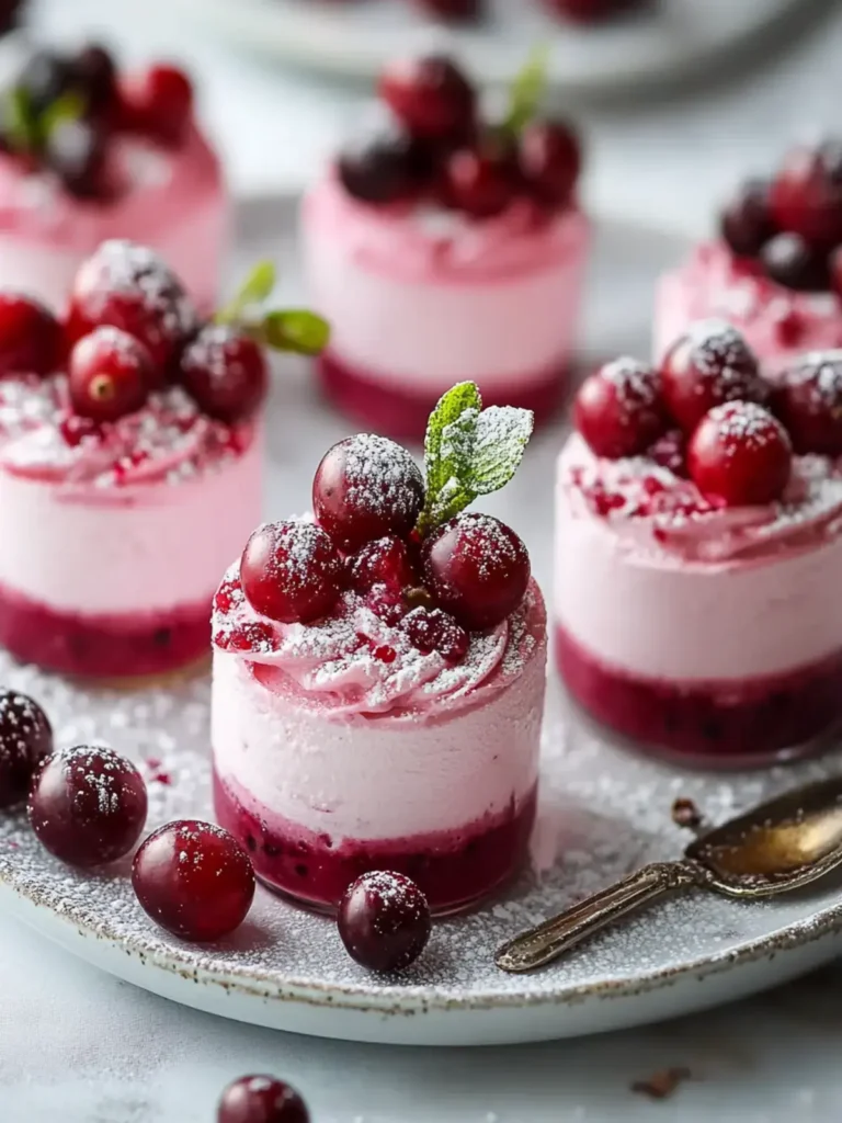 Cranberry-Mousse-Schalen – Das perfekte festliche Dessert