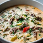 Creamy Philly Cheese Steak Soup
