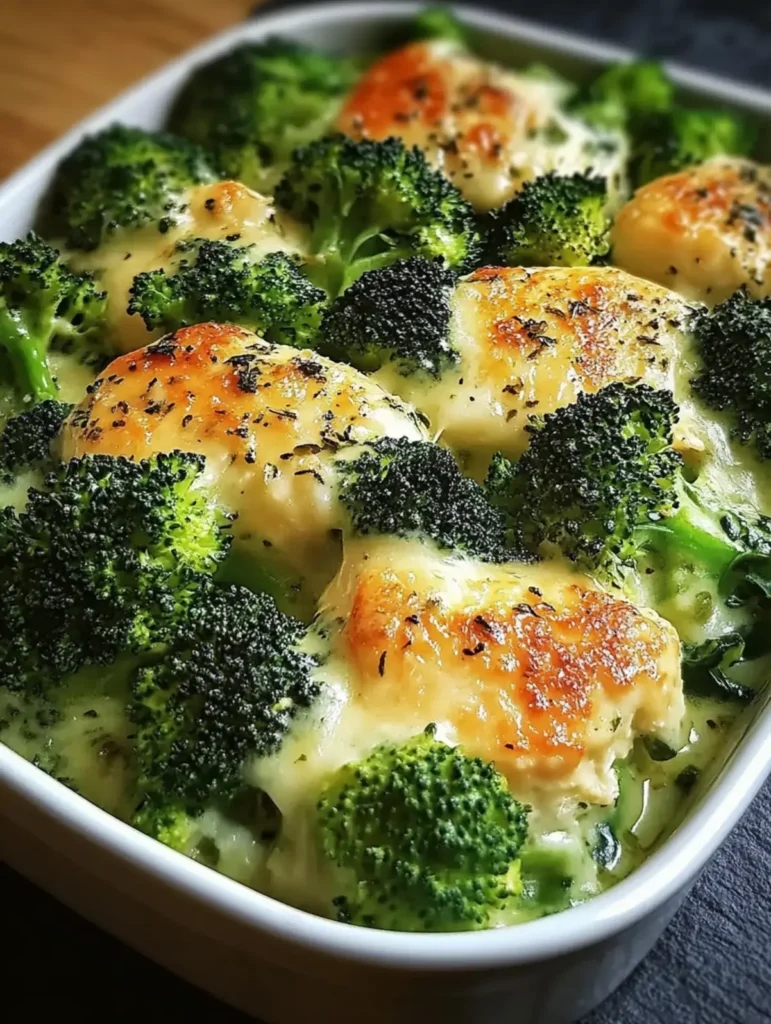 Cremige Brokkoli Hähnchenfilets mit Käse überbacken
