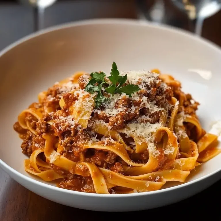 Cremige Fettuccine Bolognese Rezept