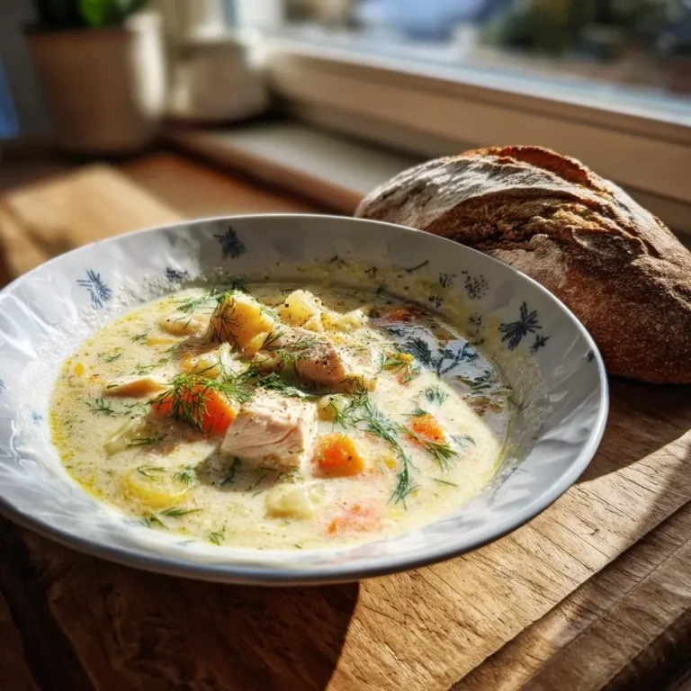 Cremige Fischsuppe nordische Art