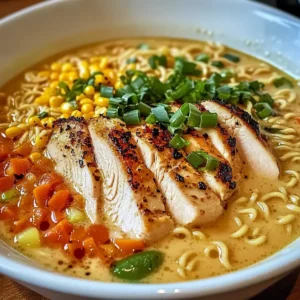 Cremige Knoblauch-Hühnchen-Ramen