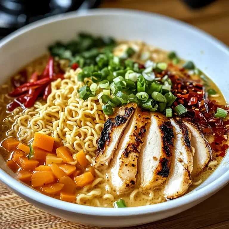 Cremige Knoblauch-Hühnchen-Ramen