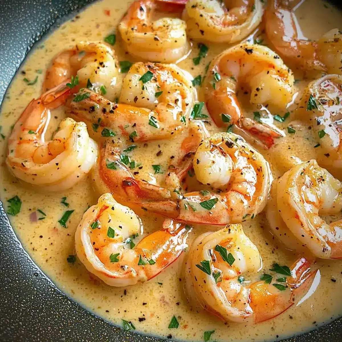 Cremige Knoblauchgarnele