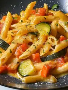 Cremige Nudeln Mit Gemüse in Tomatensauce