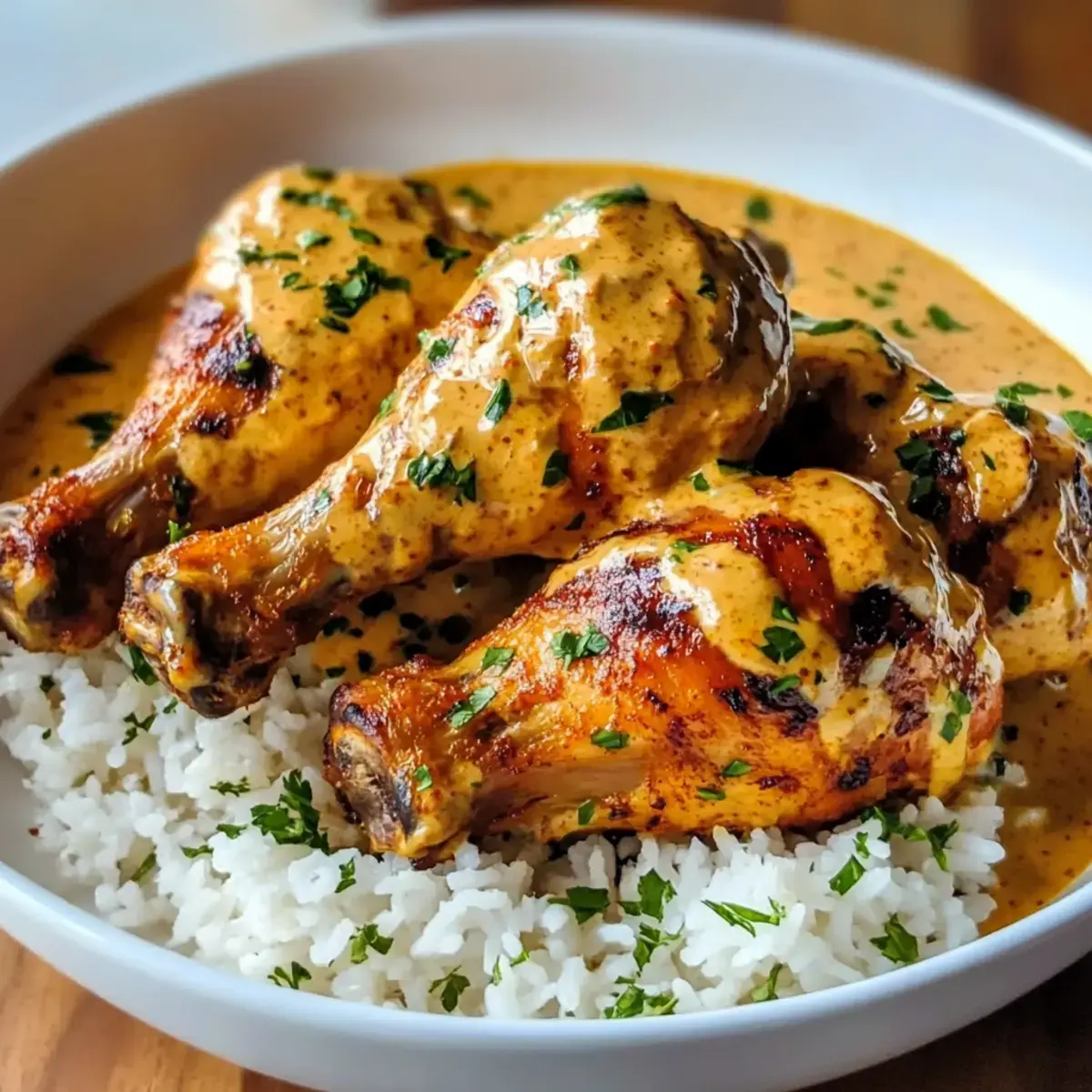 Cremige Paprika Hühnchenbeine