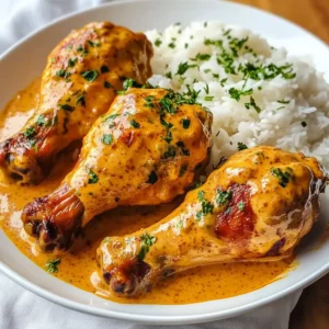 Cremige Paprika-Hühnchenschenkel