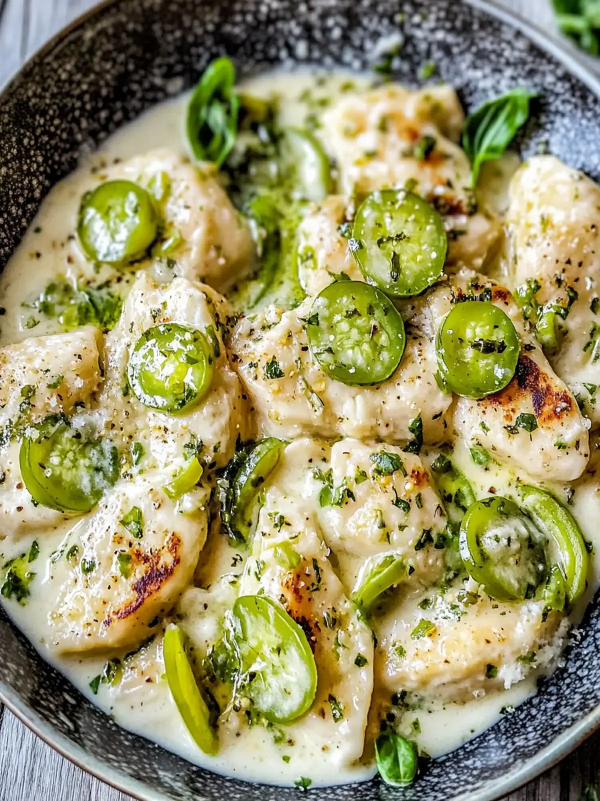 Cremige Pepperoncini Hyhnchen Pfanne