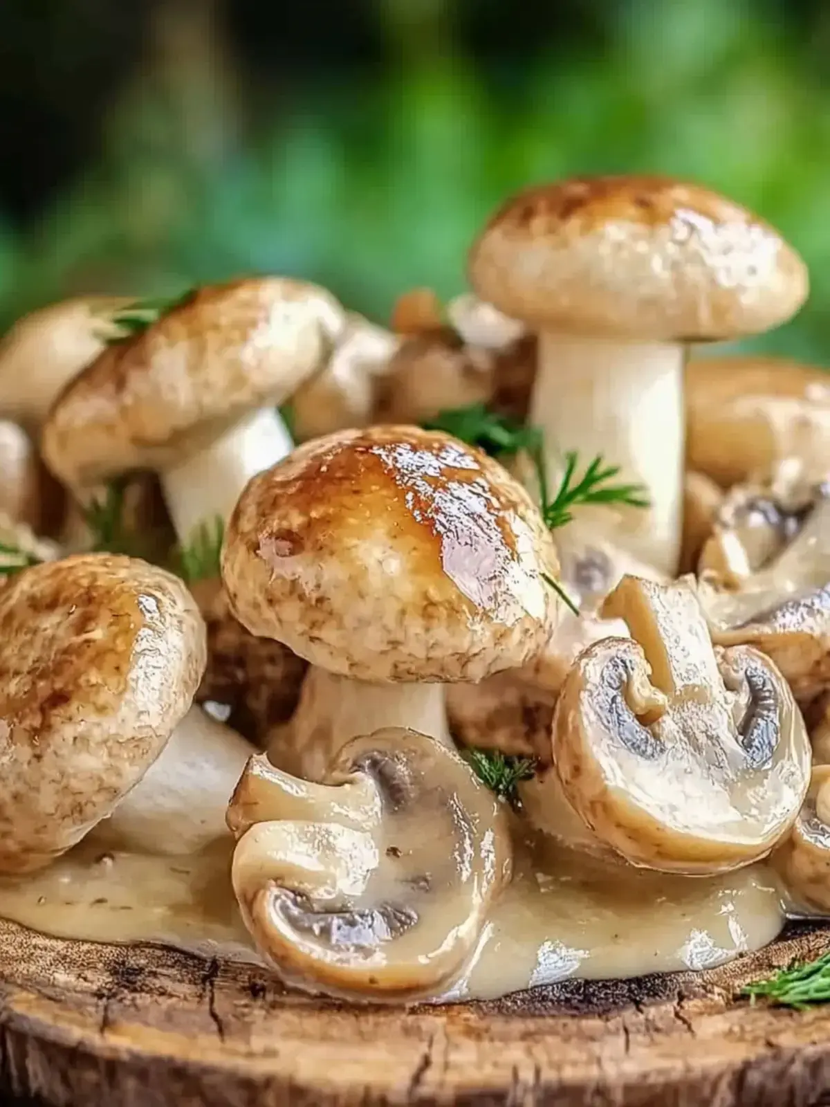 Cremige Pilz-Hühnchen-Fleischbällchen