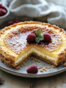 Cremiger Crème Brûlée Käsekuchen vom Blech