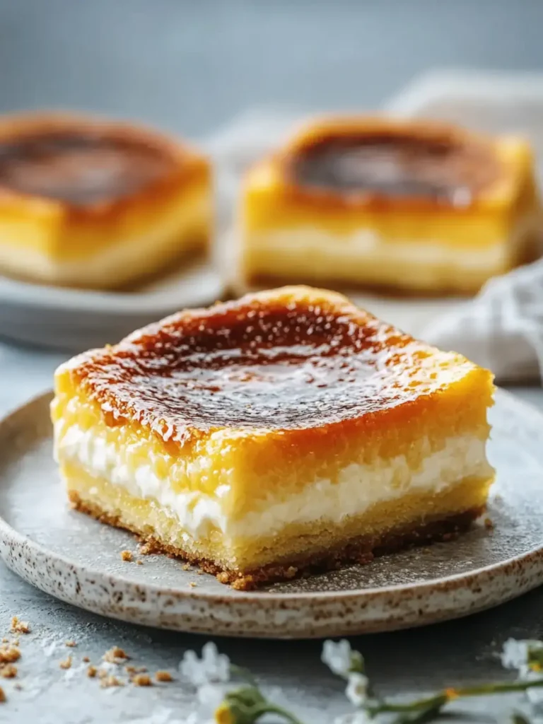 Cremiger Crème Brûlée Käsekuchen vom Blech