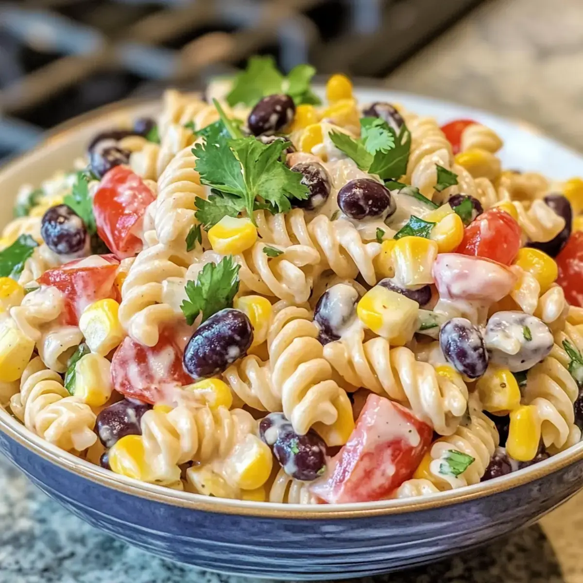 Cremiger Mexikanischer Nudelsalat